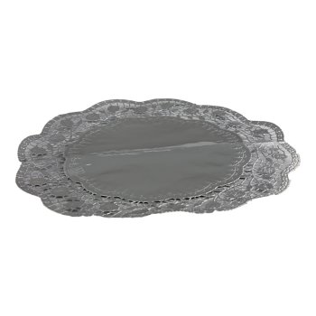 100 Stk. Tortenspitzen Tortenunterlagen silber Ø 36 cm